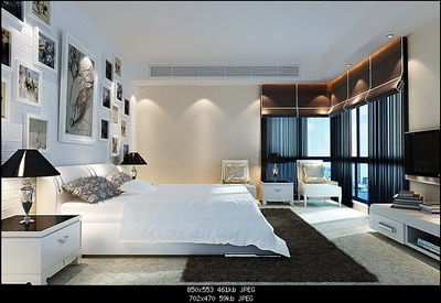 Hardcover bedroom 3D models