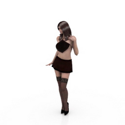 The girls wear short-weight 3D models