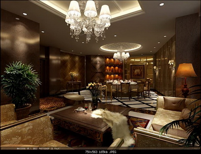 Interior Living Room Design Photos on Interior Design Model  Deluxe Living Room And Dining Room Design 3d