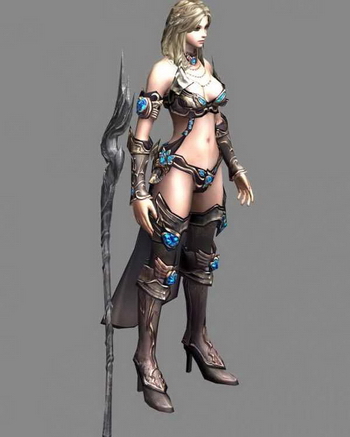 Comic Character: Blonde Witch 3D MAX Model