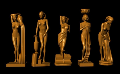 Art Work Model: European Style Statue Maya Model