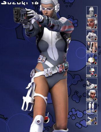 PC Game 3D Character: Future Female Fighter