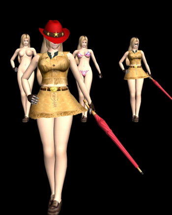 3D Cartoon Character: 3D Girl with Sword 3D Model