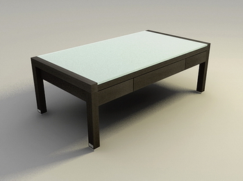 Solid wood coffee table, wooden tile utility household furniture 3D Model of Tea