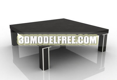 3D Model of Simple-type solid wood table