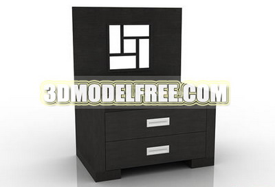 3D Model of Simple-type solid wood table