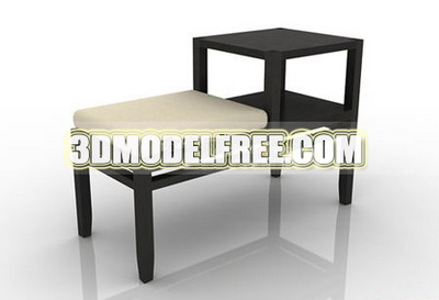 3D Model of Simple-type solid wood table