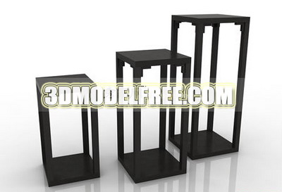 Table stool bed bed wooden bed table, dresser solid wood furniture, wooden table 3D Model