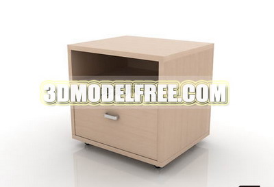 3D Model of wooden bedroom furniture