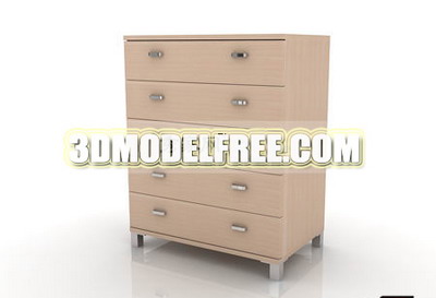 3D Model of wooden furniture, cabinets