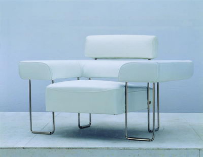 3D model of stylish white sofa
