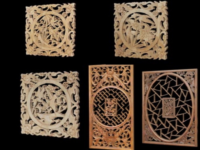 3D Model of Chinese wood carving hollowing 3D Model Download,Free 3D 