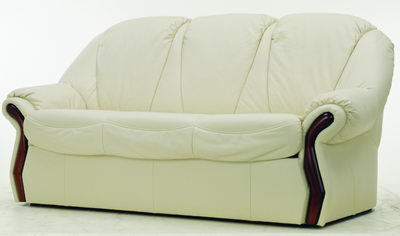 White leather sofa 3D model over