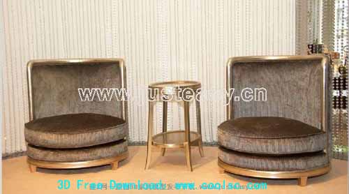 European furniture 3D model (including materials)