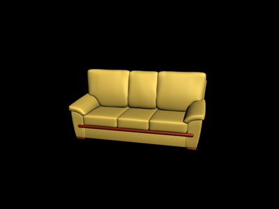 yellow and soft sofa