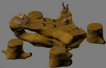 3D Model of Process root table