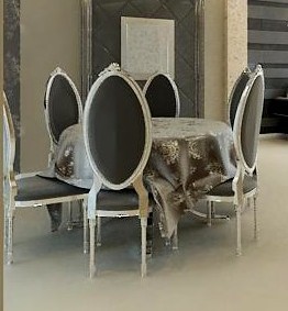 Tables and chairs 3D Model