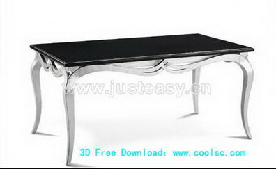 3D Model of European metal coffee table