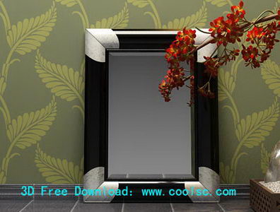 European frame 3D model (including materials)