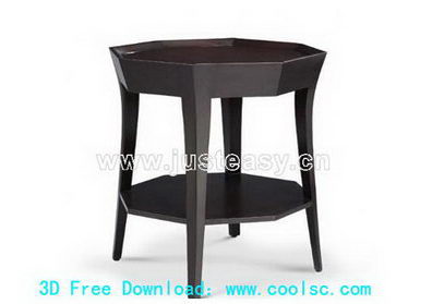 D model of a black wooden bench (including materials)