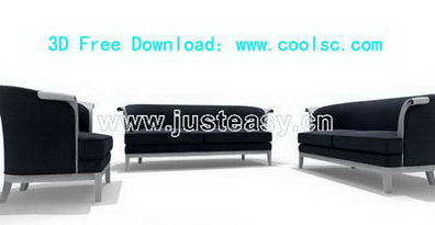 Combined sofa 3D model (including materials)