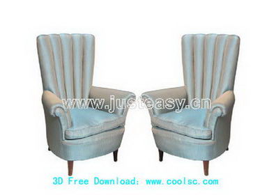 European parlor sofa 3D model (including materials)