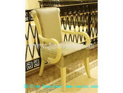 European chair 3D model (including materials)
