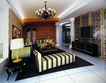 European style - Living 3D model (including materials)