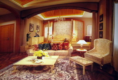 3D model of pure European-style living room (including materials)