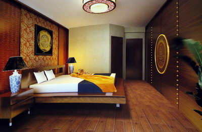 Traditional Chinese bedroom 3D model (including materials)