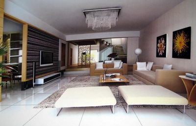 Fashion is dynamic 3D model of the living room (including materials)