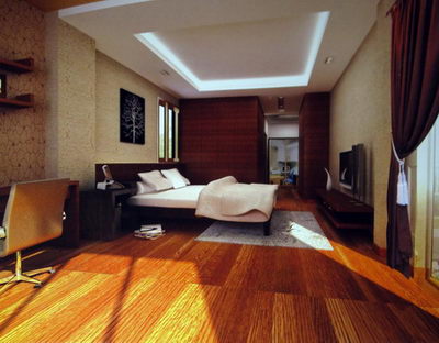 Simple version of 3D model home bedrooms (including materials)