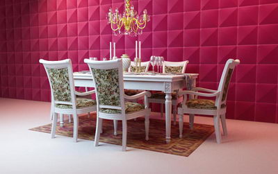 3D Model of European luxury dining tables and chairs