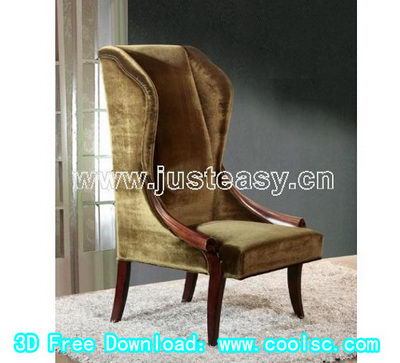 3D Model of European high chairs