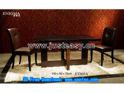 Retro tables and chairs 3D Model