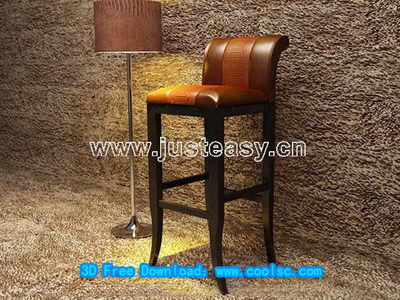Tall wooden 3D model