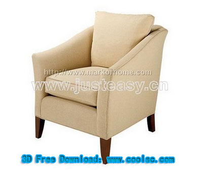 Beige sofa 3D model (including materials)