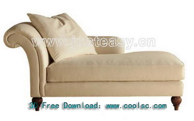 The new 3D model of classical fabric chair child (including materials)