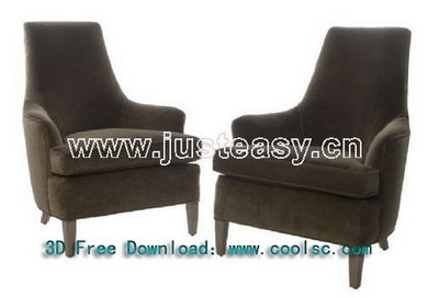 Classical fabric sofa 3D model (including materials)