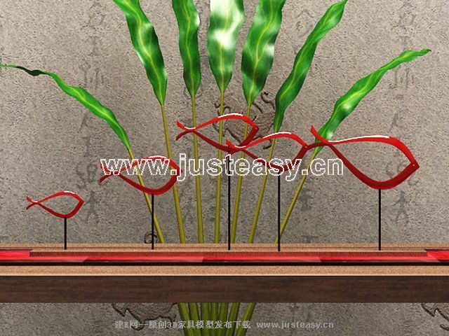 Southeast decorations - ornaments 3D model (including materials)
