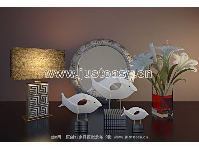 Decorations combined 3D model (including materials)