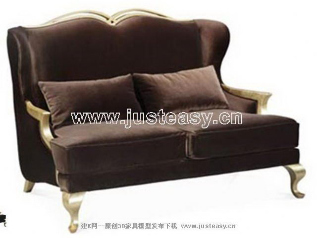 Imitation European home-based sofa 3D model (including materials)