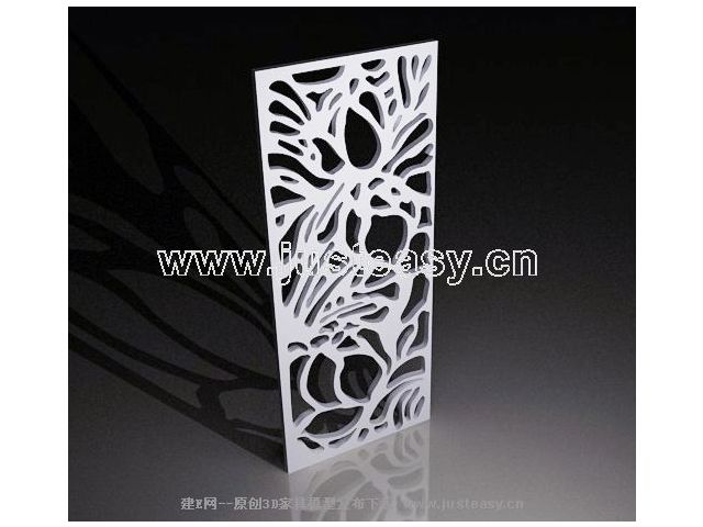 3D model of modern design sculpture grilles (including materials)