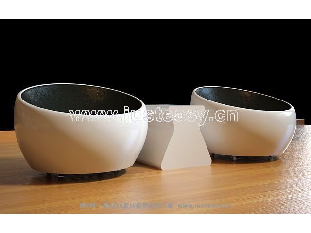 3D model fashion circular seats (including materials)