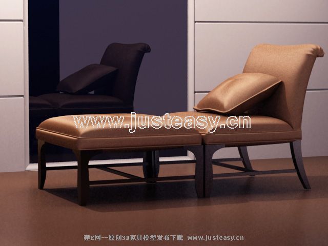 Ruanmian chair 3D model (including materials)