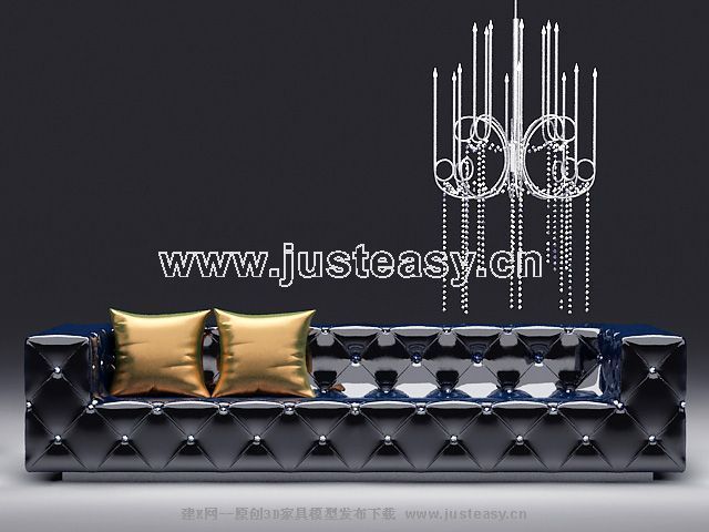 Gothic style sofa shiny people