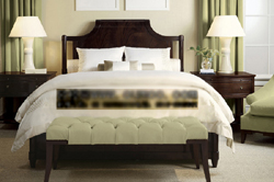 3D Model of European wooden double bed (with material)