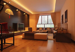 3D Model of Chinese modern minimalist living room (with material)