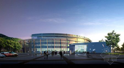 The circular glistens leisure center 3D model (including material quality)