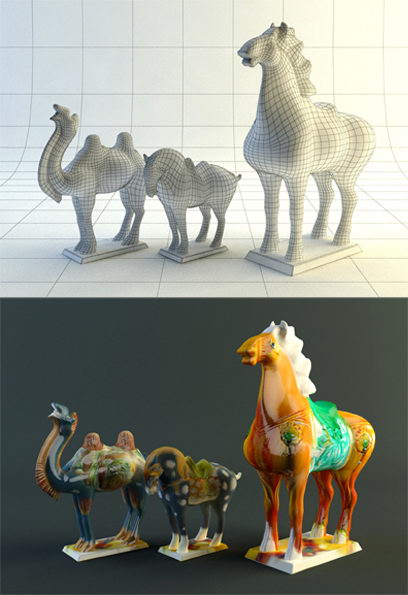 Tang Dynasty pottery horse